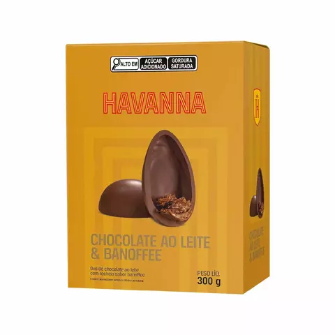 Havanna Ovo de Páscoa Chocolate ao Leite com Recheio de Banoffee 300g