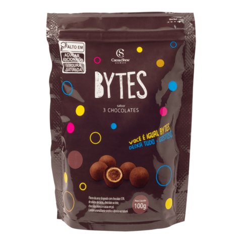 Cacau Show Bytes Drageados 3 Chocolates 100g