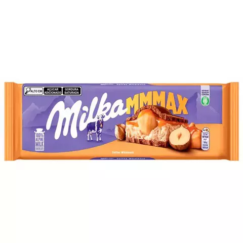 Milka Barra Max Avelã e Caramelo 300g