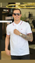 Polo Diesel Branca com frisos vermelho - comprar online