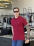 Polo Lacoste Masculina Piquet Slim Strech Bordô na internet