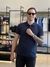 Polo Calvin Klein Marinho Com frisos na Manga e Gola - comprar online