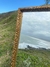 Espelho moldura de madeira entalhada