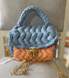 bolsa trapillo peach-blue