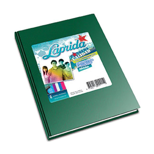 CUADERNO TAPA DURA LAPRIDA FORR.X 50 HS.CUAD VERDE