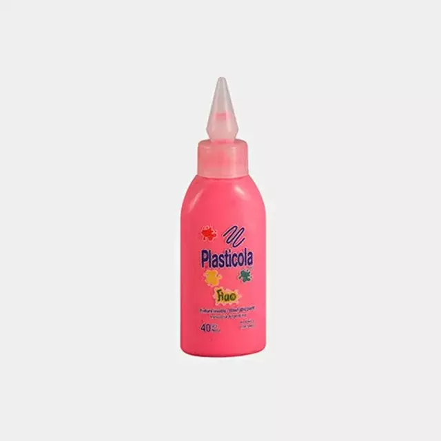 ADHESIVO PLASTICOLA VINILICO FLUO 40 GRS.ROSA