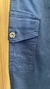 CALÇA MASCULINA INFANTO JUVENIL SARJA MARINHO BOLSO LATERAL 1045 - Bina Criações de Modas