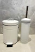 SET TRAMADO BLANCO: tacho + escobilla - comprar online
