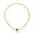 Choker Ban. Ouro Pedra Fusion Esmeralda Elo Grumet Coração