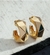 Brinco Meia Argola Esmalte Colorido Banhada a Ouro - comprar online
