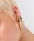 Brinco Meia Argola Longo Esmalte Colorido Banhada a Ouro - comprar online