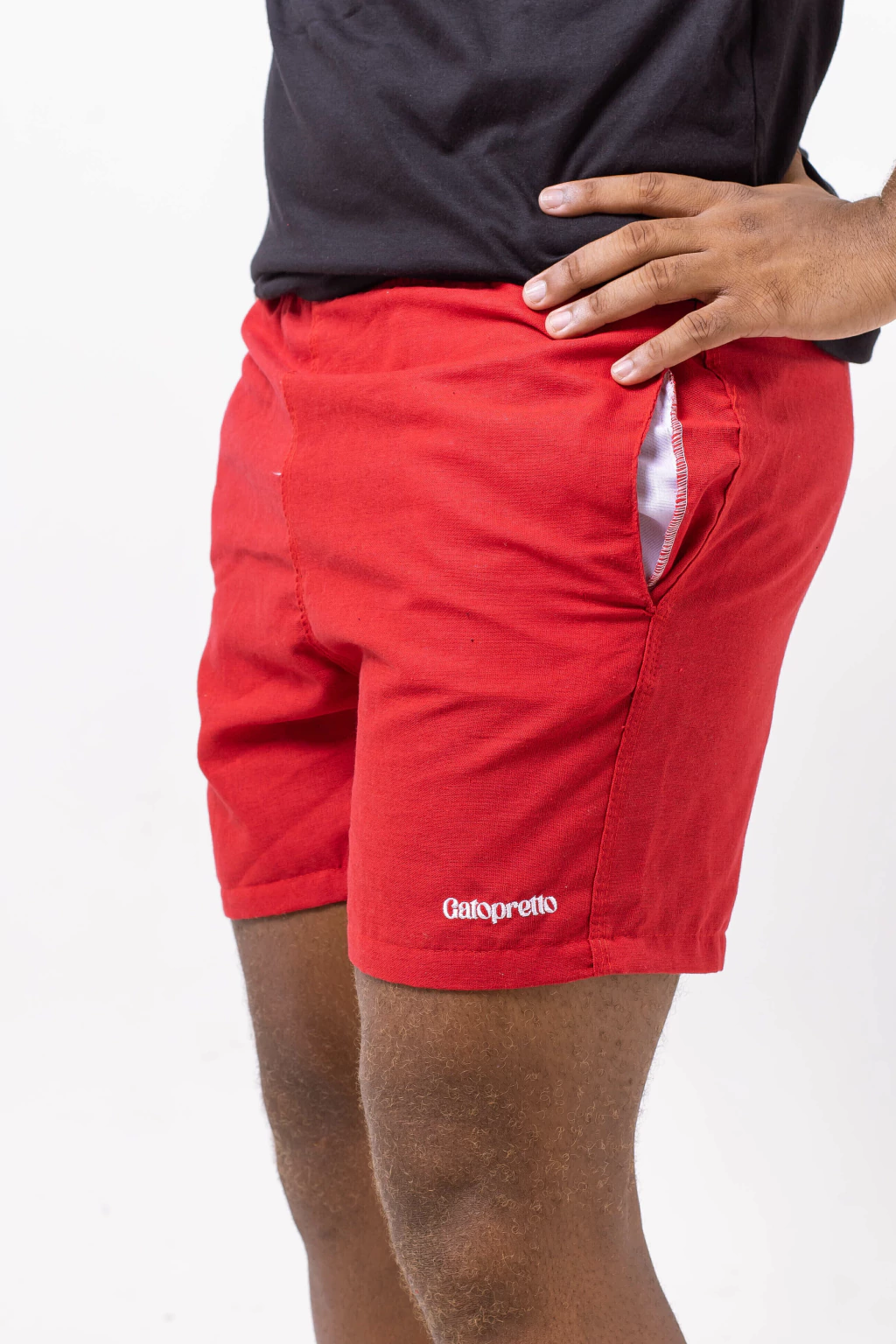 Short de Linho - Vermelho