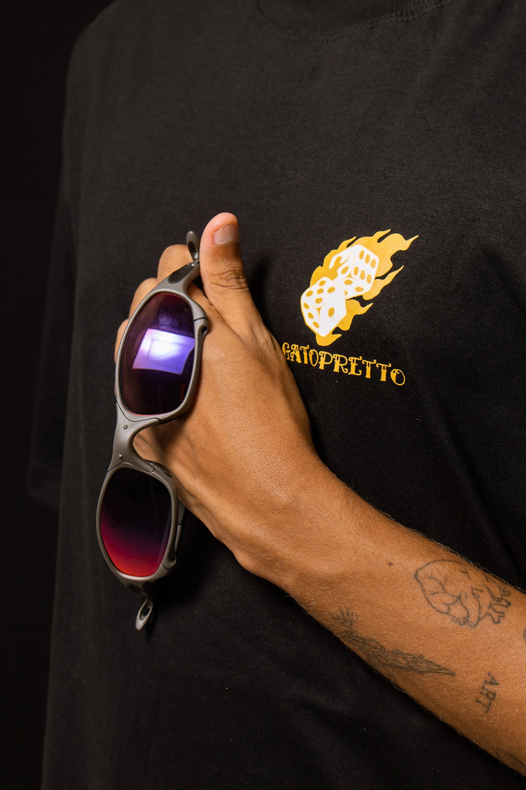 Óculos Juliet Prata com Roxo