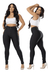 Calça Legging 3 Zíper PolyPower Preta - Rosa diamante Loja