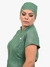 Jaleco Scrub Manga Curta Brilho verde - Gorro da Sorte