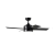 Ventilador 4 aspas con luz led dimerizable color negro