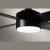 Ventilador 4 aspas con luz led dimerizable color negro