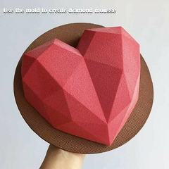 MOLDE SILICONA CORAZON DE DIAMANTE - comprar online