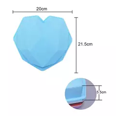 MOLDE SILICONA CORAZON DE DIAMANTE - Happy Home VM