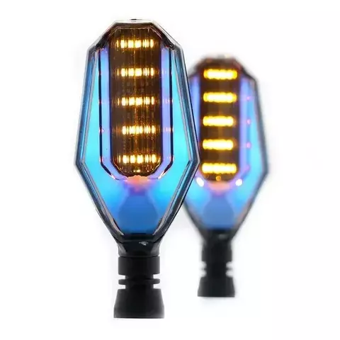 DIRECCIONAL LED SECUENCIAL TIPO CAPARAZON UNIVERSAL (AMARILLO-AZUL) SKU: RS0032YBU - comprar en línea