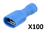 TERMINAL DE ENCHUFE TODA AISLADA AZUL cal.16-14 (bolsa 100 pz) FDFV2-187(8) 4.8MM 912482-5