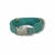 PULSEIRA DE COURO VERDE TIFFANY AJUSTÁVEL (FÉ+FORÇA+CORAGEM DOURADO) - Vigorblend