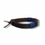 PULSEIRA DE COURO MARROM AJUSTÁVEL 2 TIRAS LISA COM DETALHE AZUL - comprar online