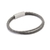 PULSEIRA LEONARD DE COURO TRANÇADO CINZA - comprar online