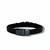 PULSEIRA DE COURO PRETO AJUSTÁVEL (PENA CROMADO) - Vigorblend