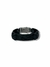PULSEIRA DE COURO PRETO AJUSTÁVEL (INFINITO CROMADO) - comprar online