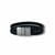 PULSEIRA DE COURO PRETO NÃO AJUSTÁVEL 2 TRANÇADOS - Vigorblend