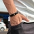 PULSEIRA DE COURO PRETO AJUSTÁVEL (CAVEIRA ALL BRACK)