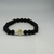 PULSEIRA DE MIÇANGAS PRETA FOSCA 8mm (CRUZ BRANCA)