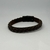 PULSEIRA MARROM ESCURO DE COURO (TRANÇADA )
