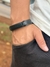 PULSEIRA DE COURO PRETO AJUSTÁVEL (FÉ+FORÇA+CORAGEM PRETO)