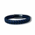 PULSEIRA DE COURO PRETO E AZUL NÃO AJUSTÁVEL 1 TRANÇADO - comprar online