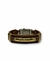 PULSEIRA DE COURO AJUSTÁVEL MARROM (GRATIDÃO DOURADA CROMADA)
