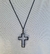 COLAR TEMPLAR DE FIO PRETO (CRUZ VAZADA)