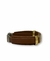 PULSEIRA DE COURO AJUSTÁVEL MARRON (FE+FORÇA+CORAGEM) - comprar online
