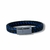 PULSEIRA DE COURO PRETO E AZUL NÃO AJUSTÁVEL 1 TRANÇADO - Vigorblend