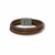 PULSEIRA DE COURO MARROM 2 TIRA LISA 1 TRANÇADA - comprar online
