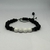 PULSEIRA DE BOLINHA FOSCA COM HOWLITA BRANCA 8mm