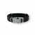 PULSEIRA DE COURO PRETO AJUSTÁVEL (TUDO POSSO CROMADO) na internet