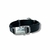 PULSEIRA DE COURO PRETO AJUSTÁVEL (HARLEY CROMADO) na internet