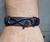 PULSEIRA DE COURO PRETO AJUSTÁVEL INFINITO (FÉ PRETO)