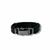 PULSEIRA DE COURO PRETO AJUSTÁVEL (SEM ESCRITA CROMADO) na internet