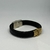 PULSEIRA PRETA DE COURO (DETALHE DOURADO) - comprar online