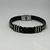 PULSEIRA PRETA DE SILICONE FIO DE ACO - comprar online