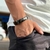 PULSEIRA DE COURO PRETO AJUSTÁVEL (CAMINHO+VERDADE+VIDA ESCOVADO)