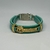 PULSEIRA DE COURO AJUSTÁVEL ENGATE RAPIDO VERDE TIFFANY (ROUTE 66)